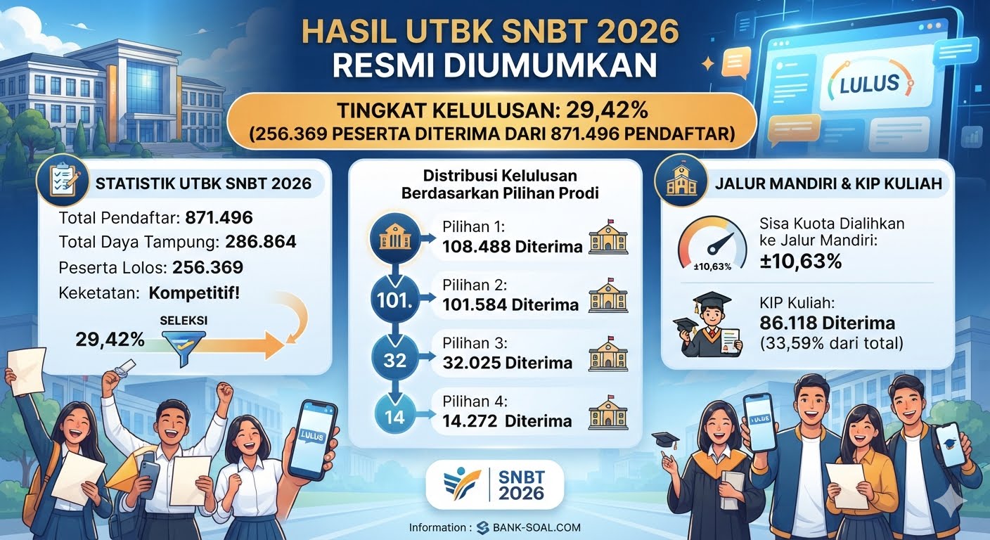 Hasil UTBK SNBT 2026 Resmi Diumumkan: Analisis Statistik Kelulusan dan Strategi Lolos PTN Impian